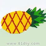 水果撕纸贴画——菠萝