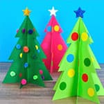 儿童DIY制作简单漂亮的立体圣诞树