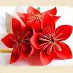 新年装饰花朵手工折纸