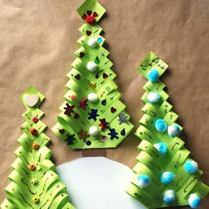 教你制作简单漂亮的纸艺圣诞树