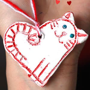 母亲节制作可爱的爱心小猫挂饰礼物